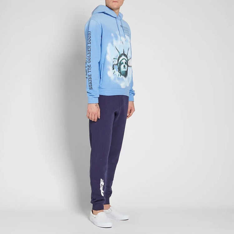 Off-White Statue of Liberty Cotton Long Sleeves Blue OMBB034E181920153199 - 4