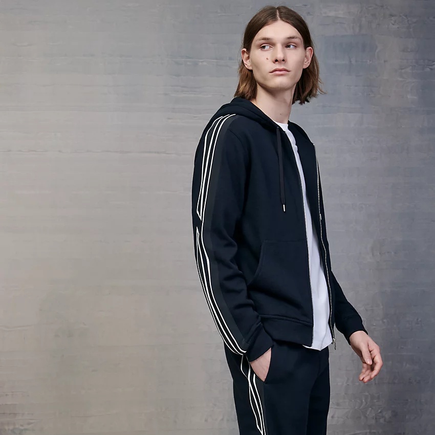 "Run H" zipped hooded sweater - 2