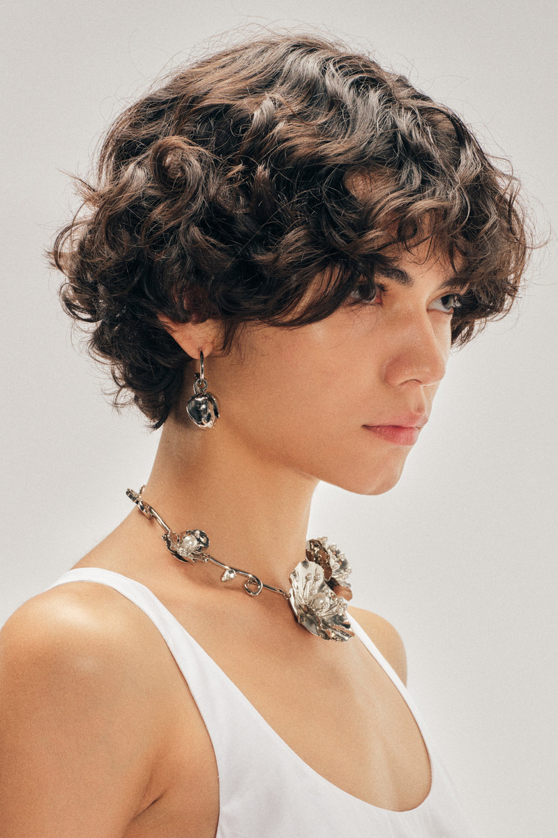 Simone Rocha Poppy Bud Hoop Earrings outlook