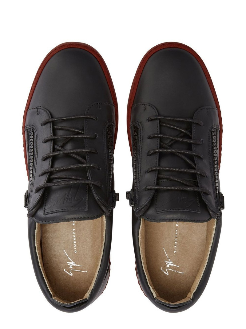 Frankie leather low-top sneakers 4