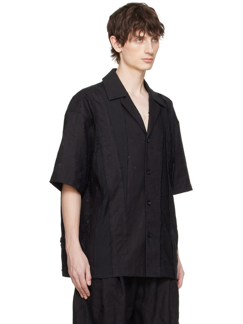 FENG CHEN WANG Black Distressed Shirt outlook