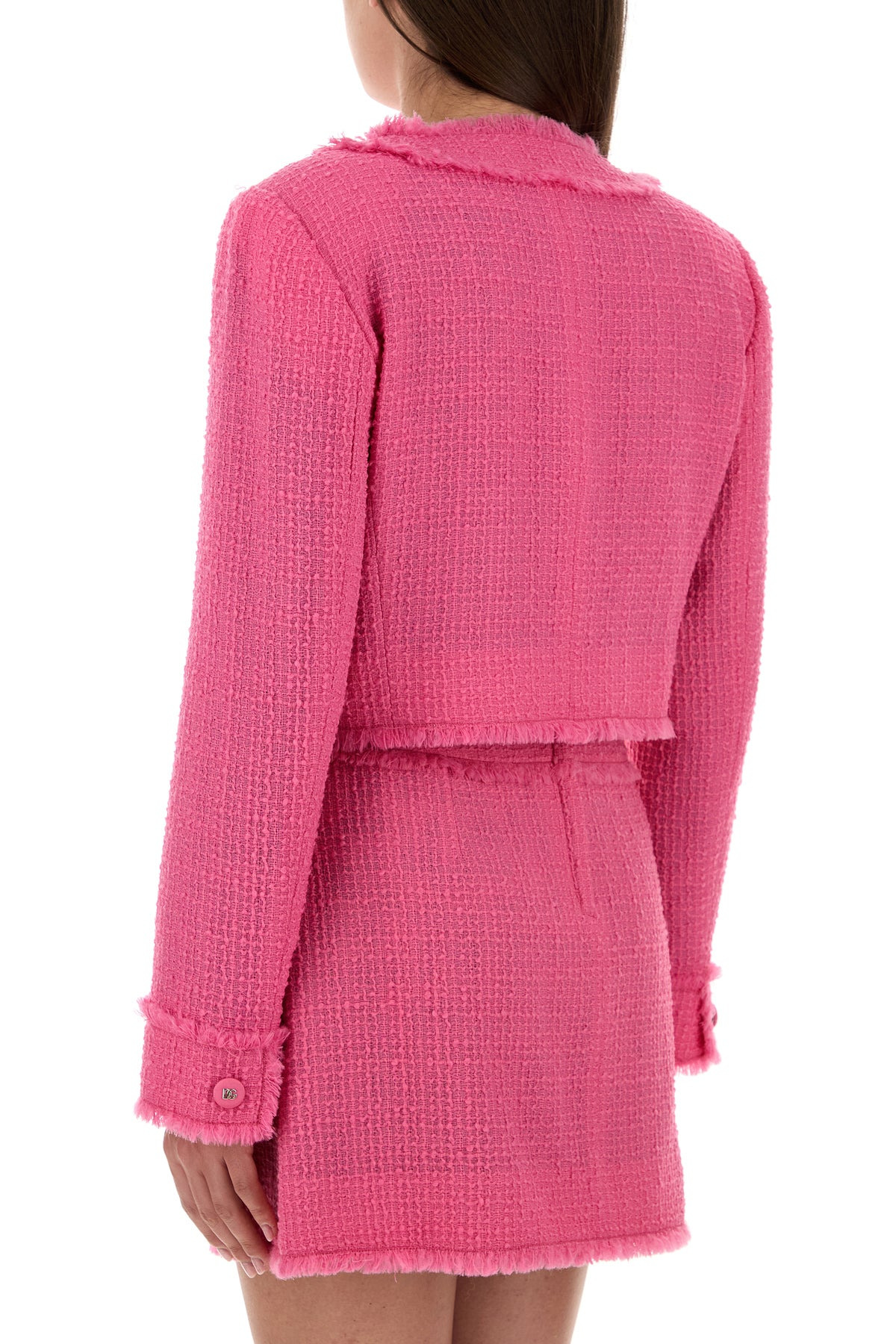 Fuchsia tweed blazer - 4