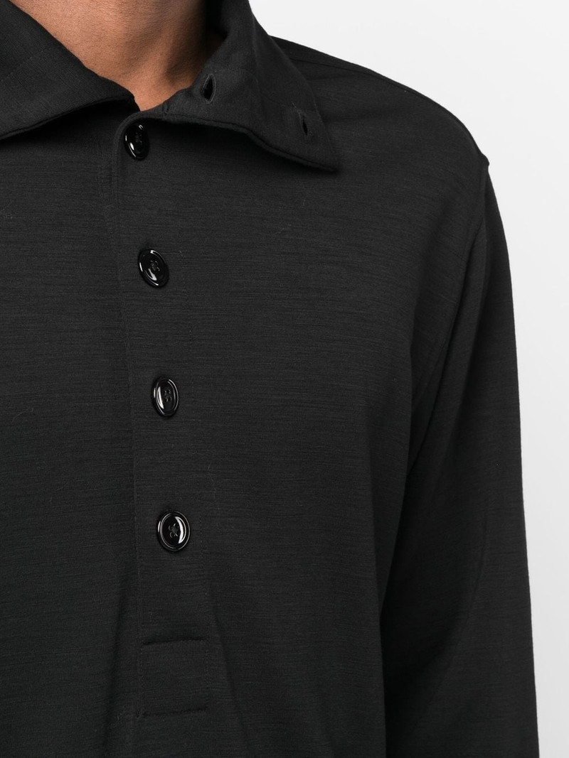 buttoned-up high-neck sweater 5