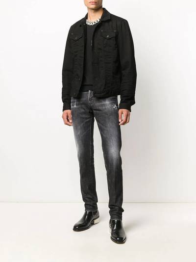 DSQUARED2 whiskered slim jeans outlook