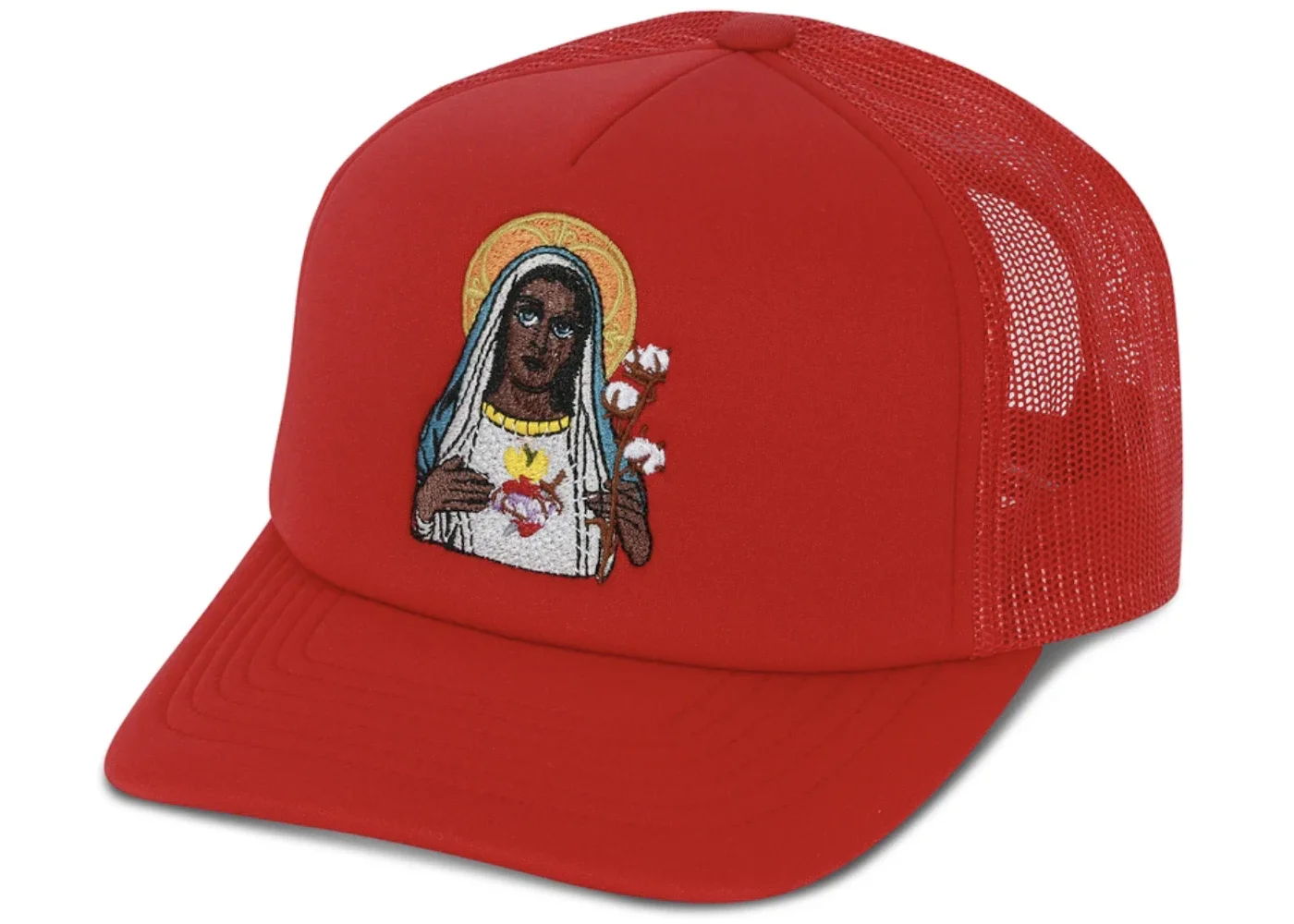 Denim Tears Saint Mary Southern Man Trucker Hat Red - 1