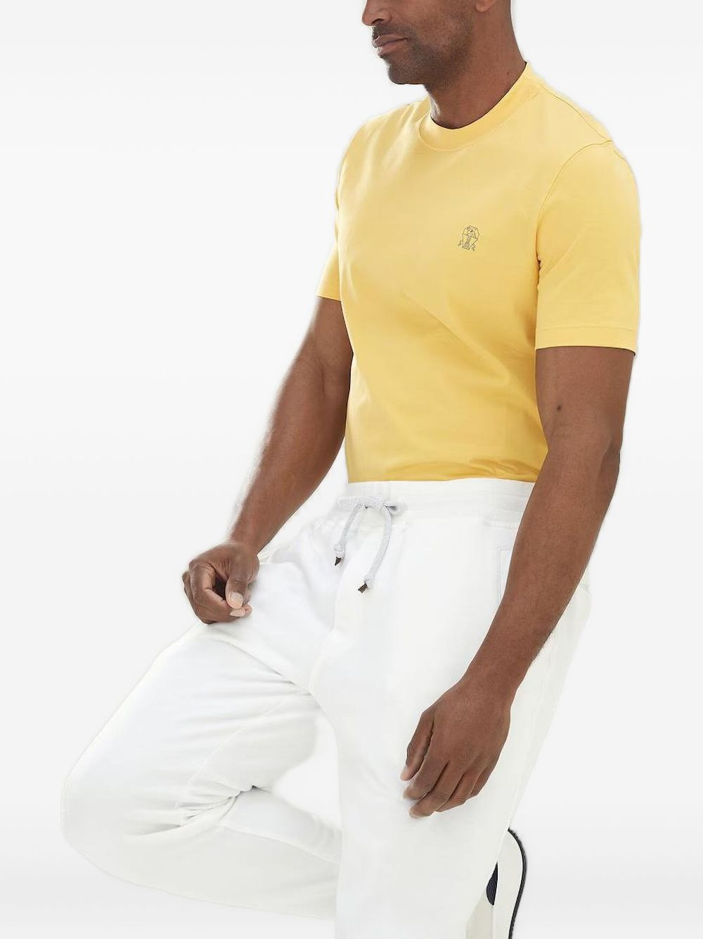 logo-embroidered cotton T-shirt - 3