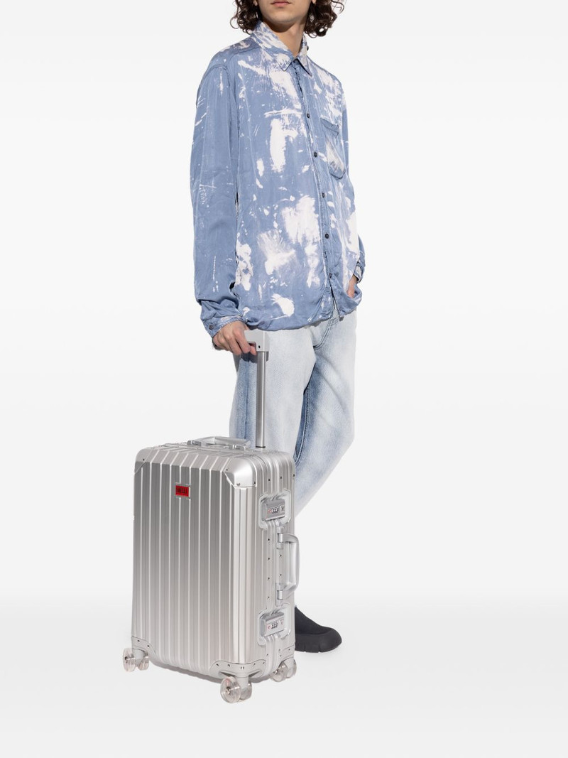 Diesel ribbed-texture logo-plaque suitcase outlook