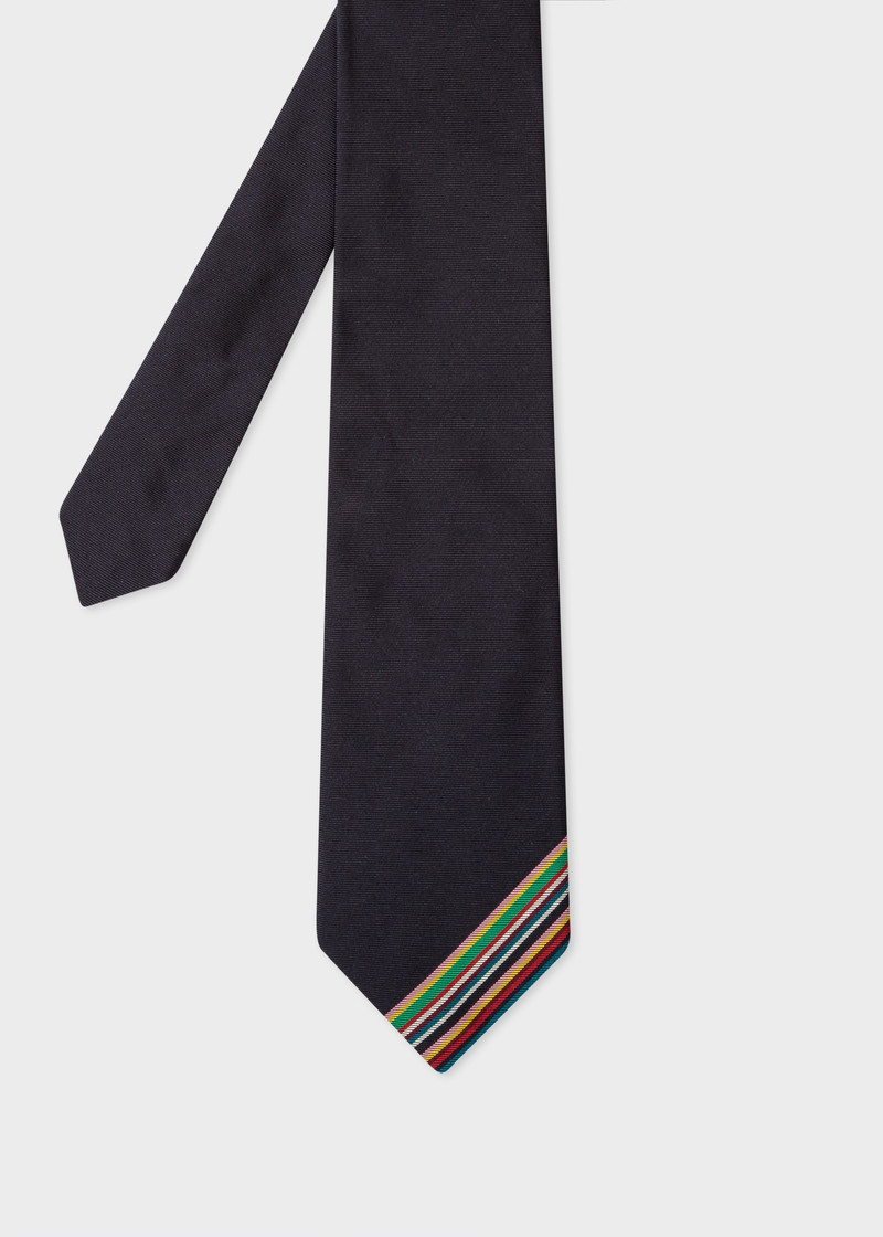 Embroidered Stripe Tie 1