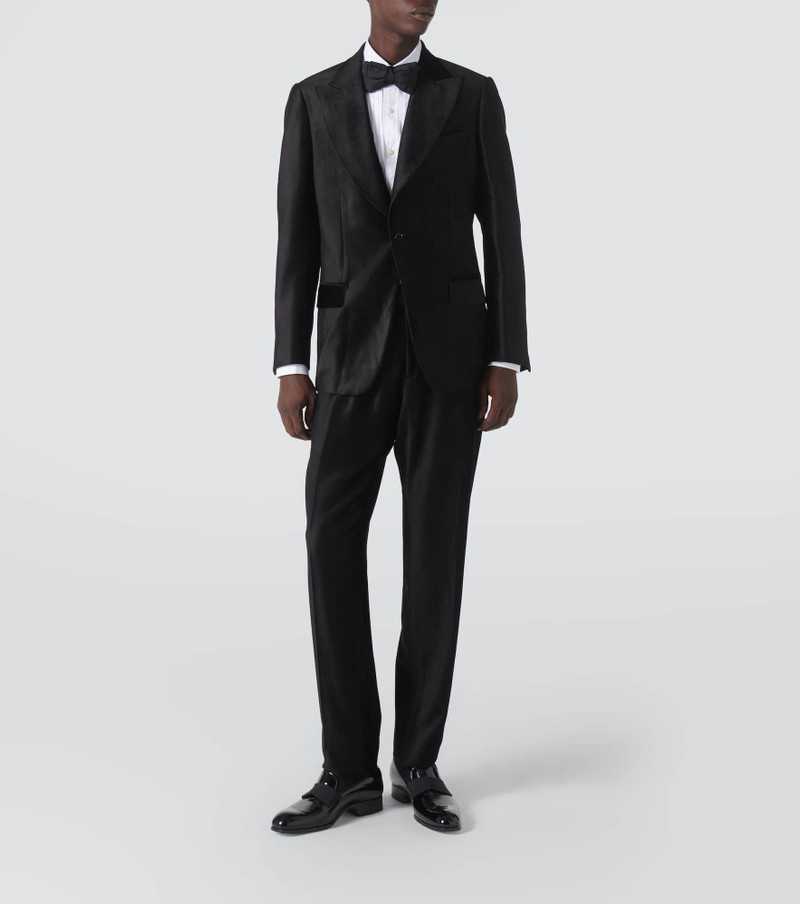 LARDINI Velvet tuxedo pants outlook
