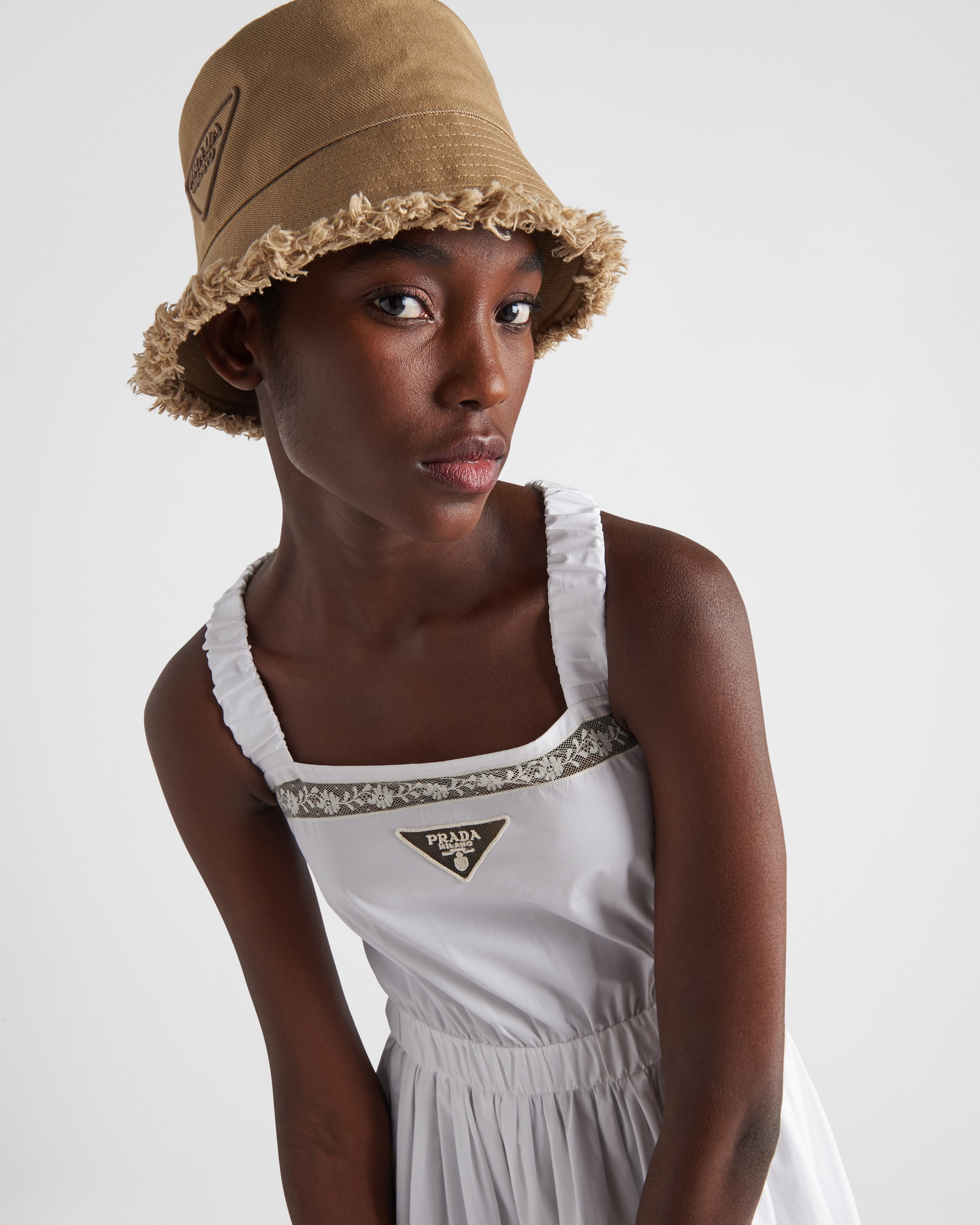 Prada Intarsia poplin dress | REVERSIBLE