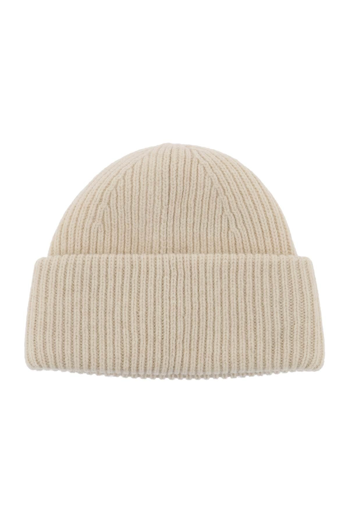 Acne Studios Ribbed Wool Beanie Hat With Cuff Women - 2