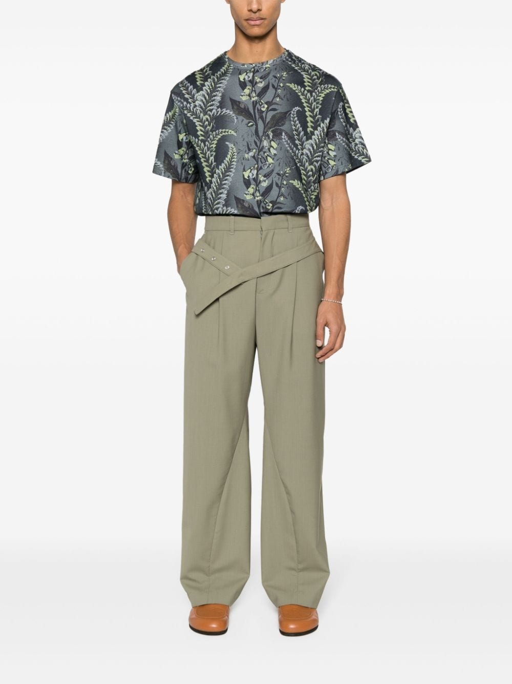 floral-print silk T-shirt - 3