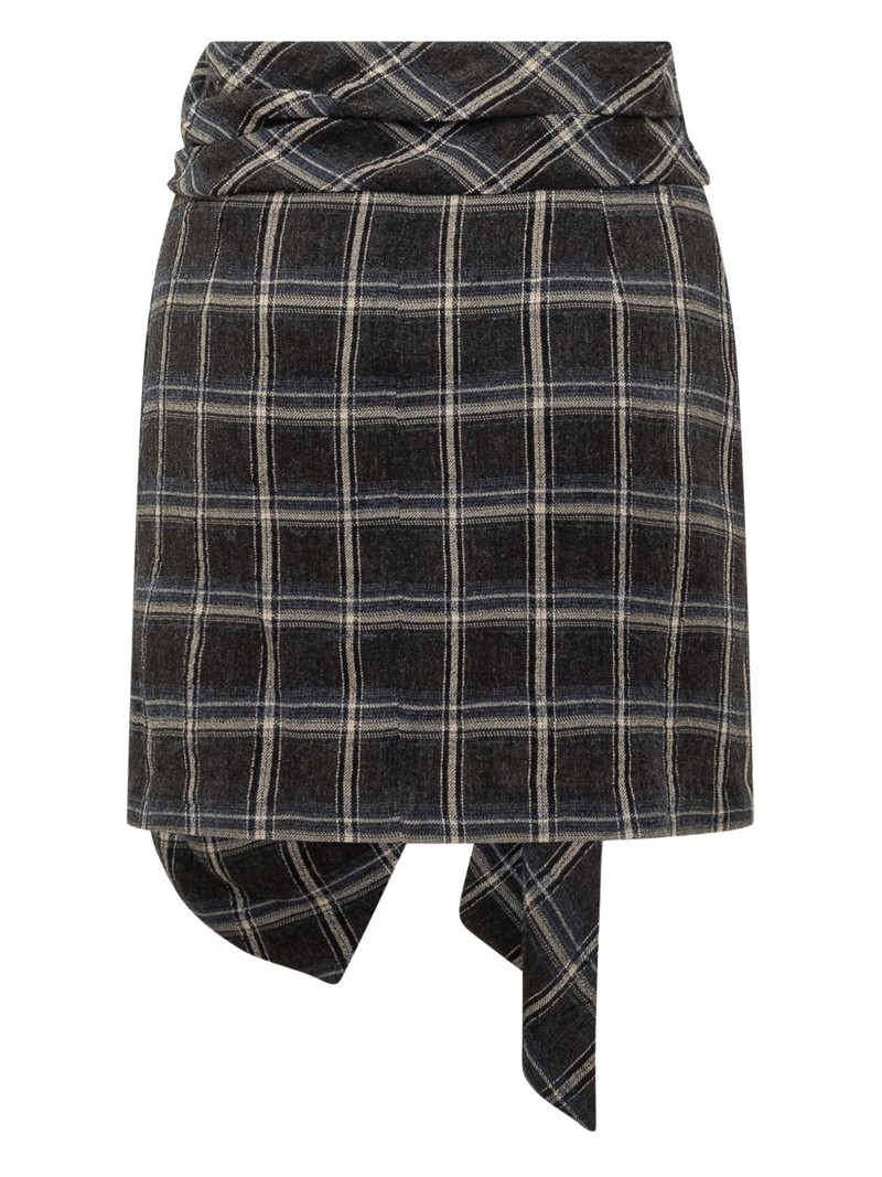 Isabel Marant knot plaid kimia-gd skirt outlook