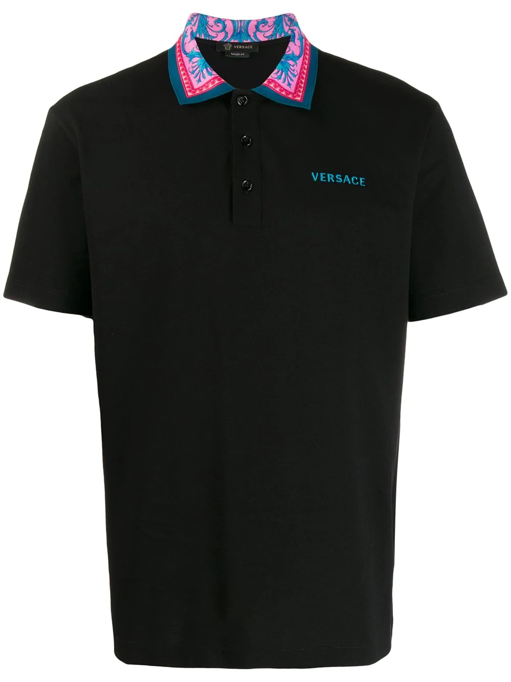 embroidered logo polo shirt - 1