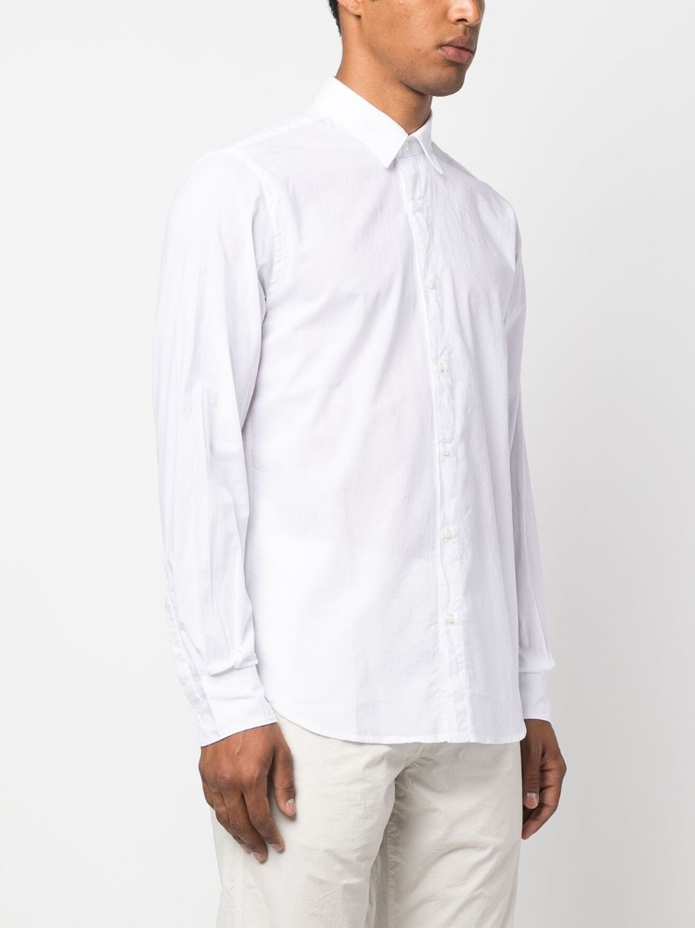 long-sleeved plain shirt - 3