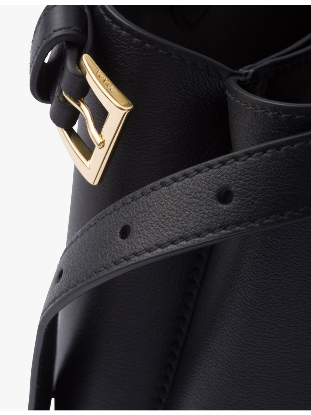 Buckle small leather tote bag - 4