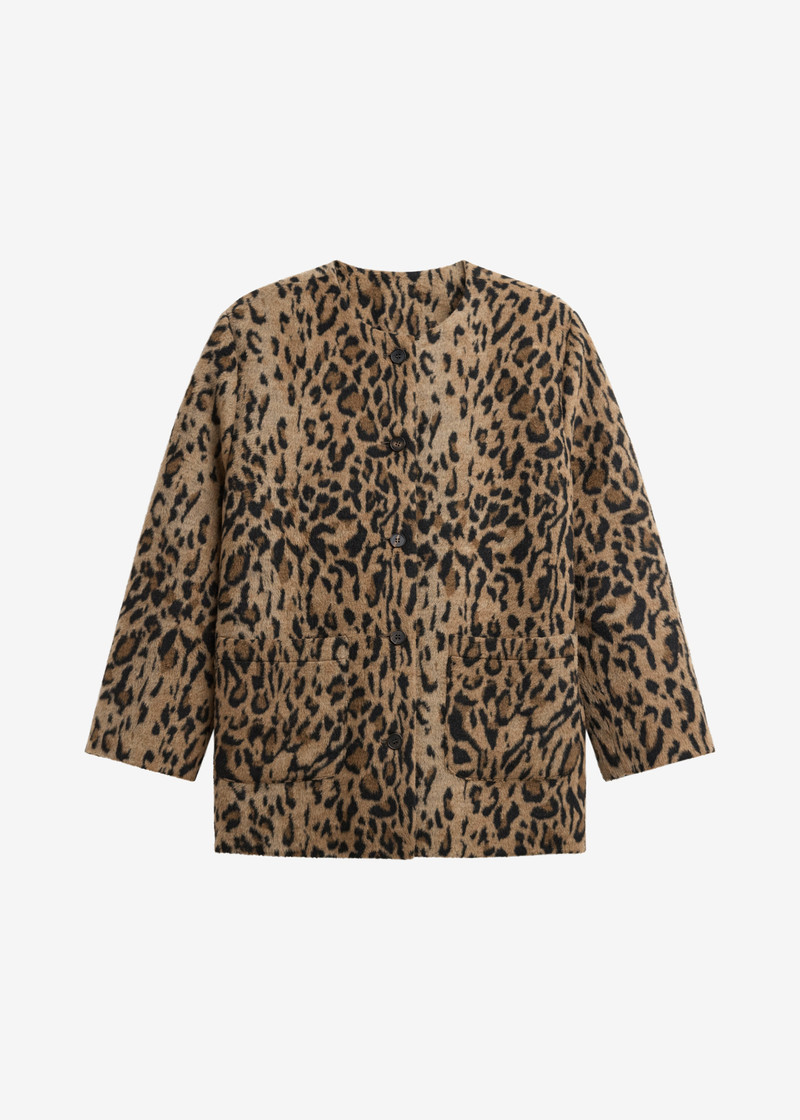 Evolene Boxy Jacket - Leopard Brown 1
