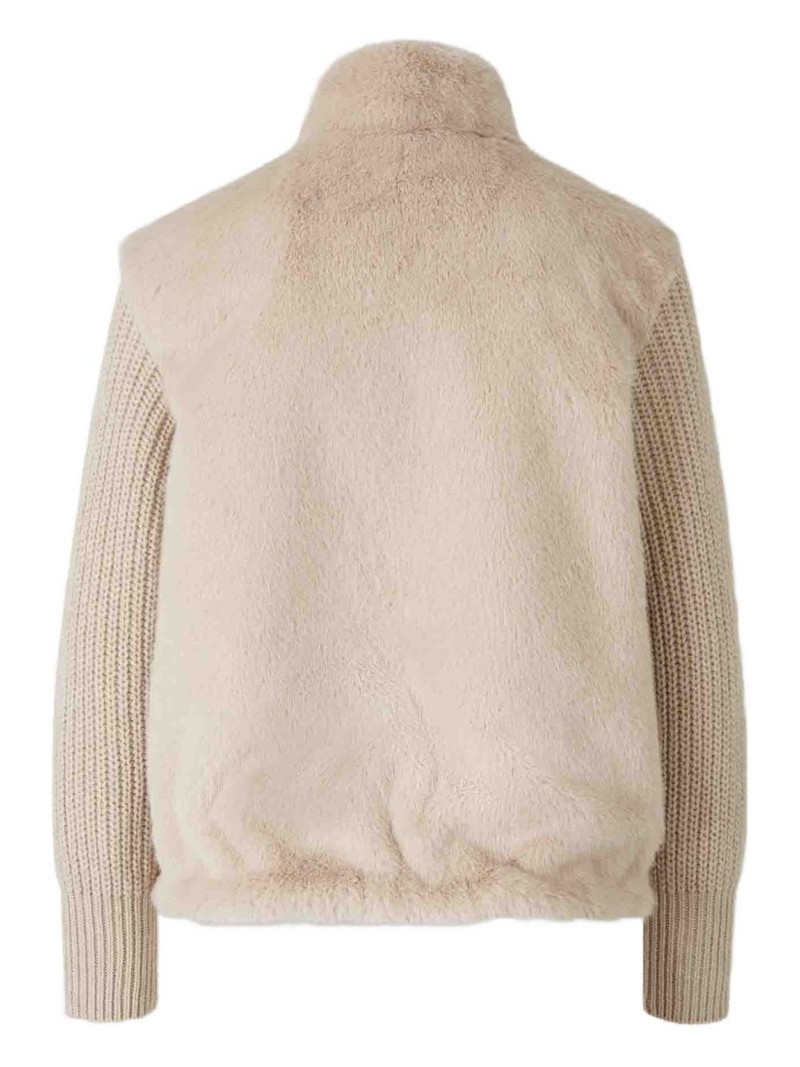 Herno faux-fur ribbed-cuff jacket outlook