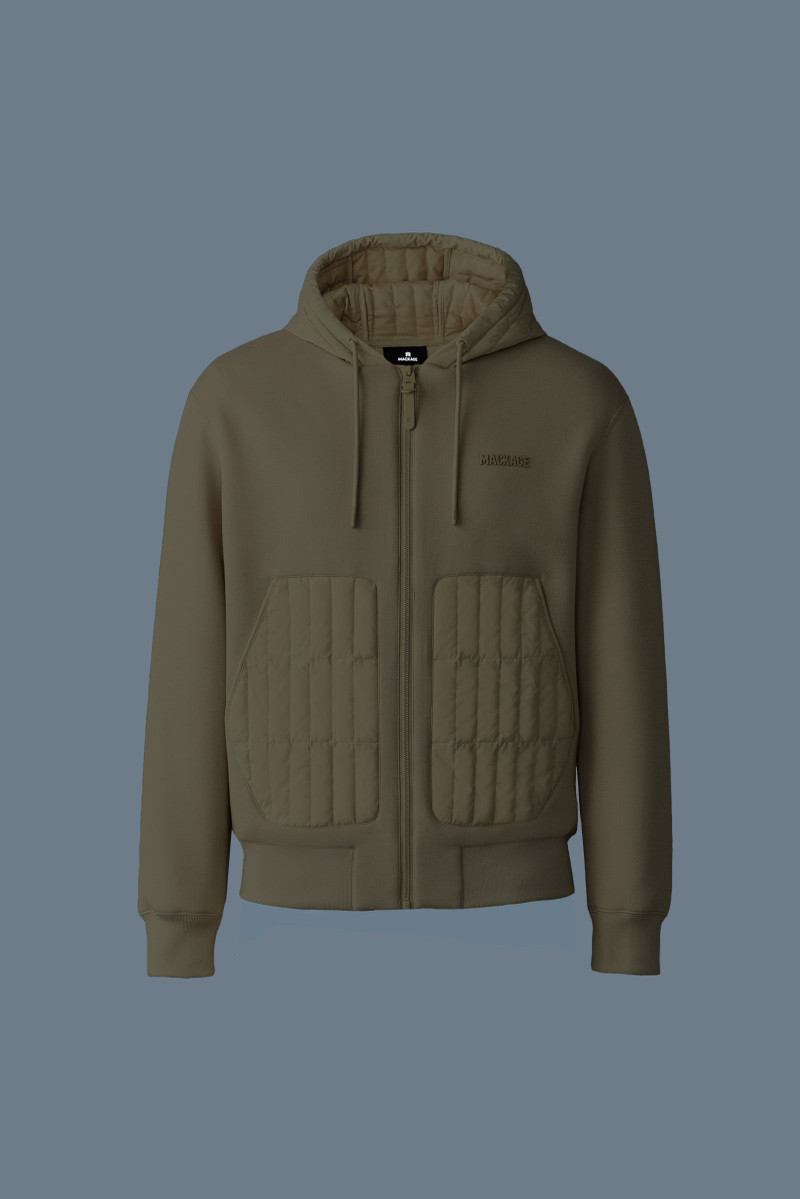 CRUZ Zip-up Hybrid vertical quilt hoodie 1