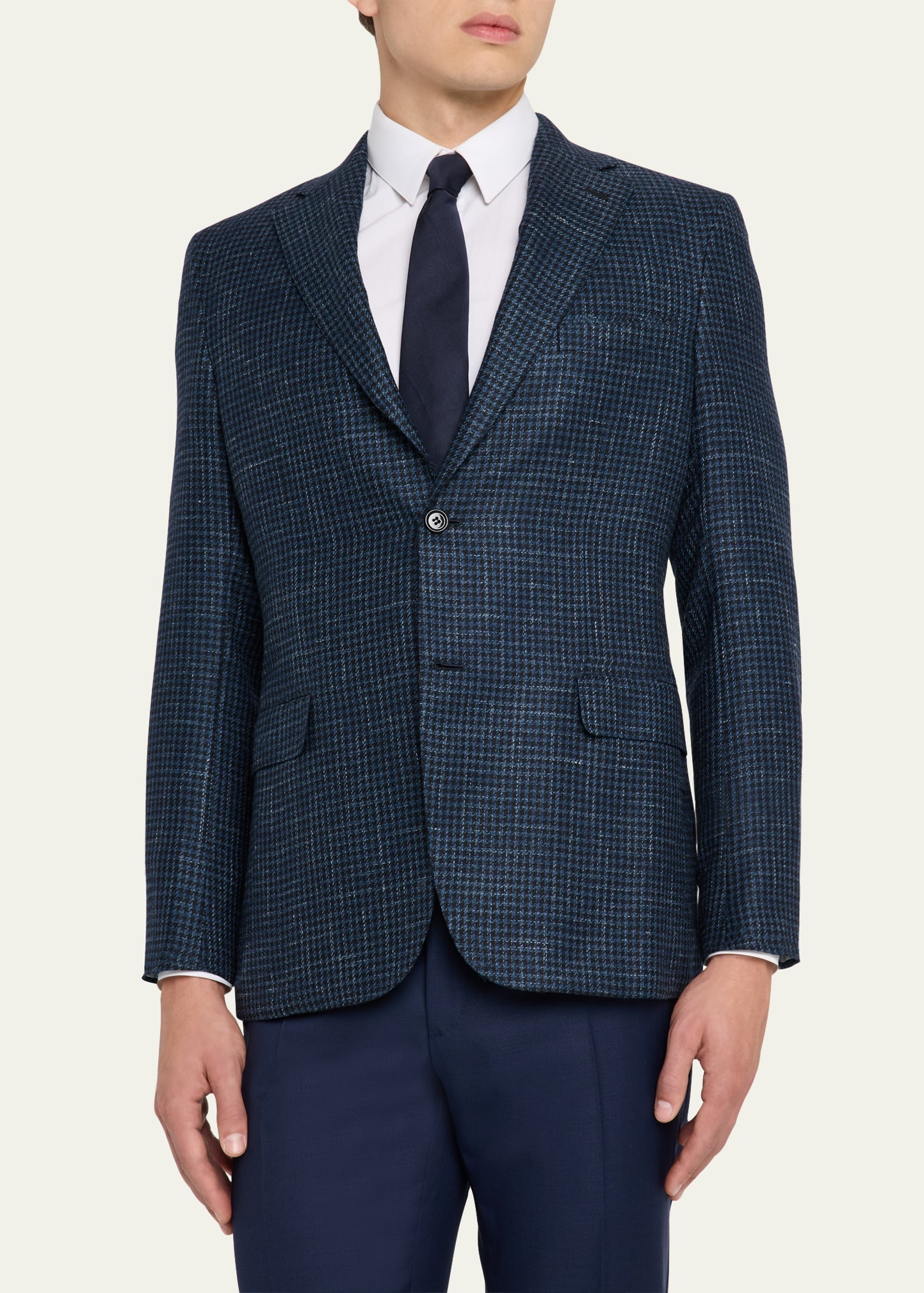 Men's Houndstooth Check Sport Coat - 4