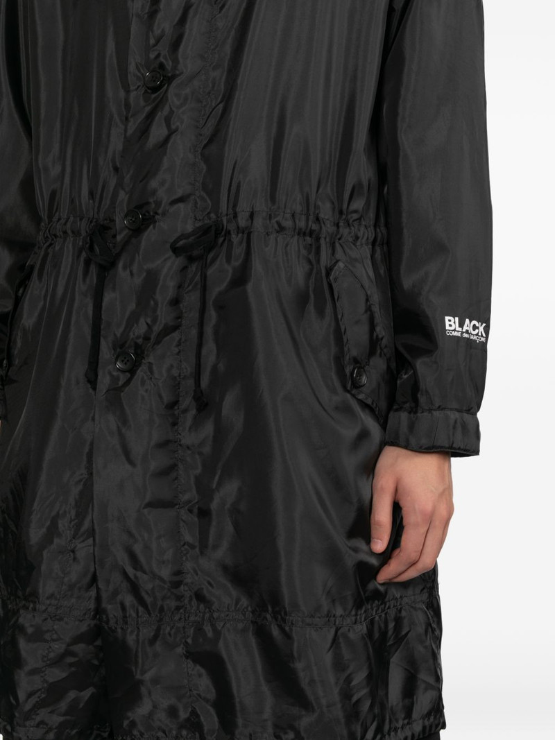logo-print hooded coat 4