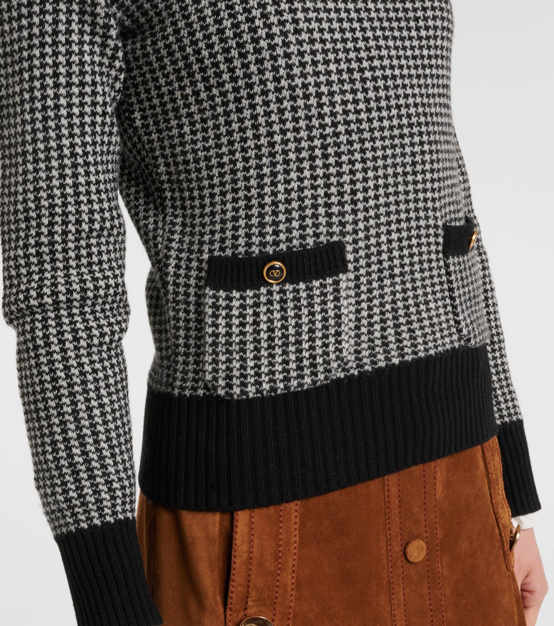 Houndstooth virgin wool sweater - 6