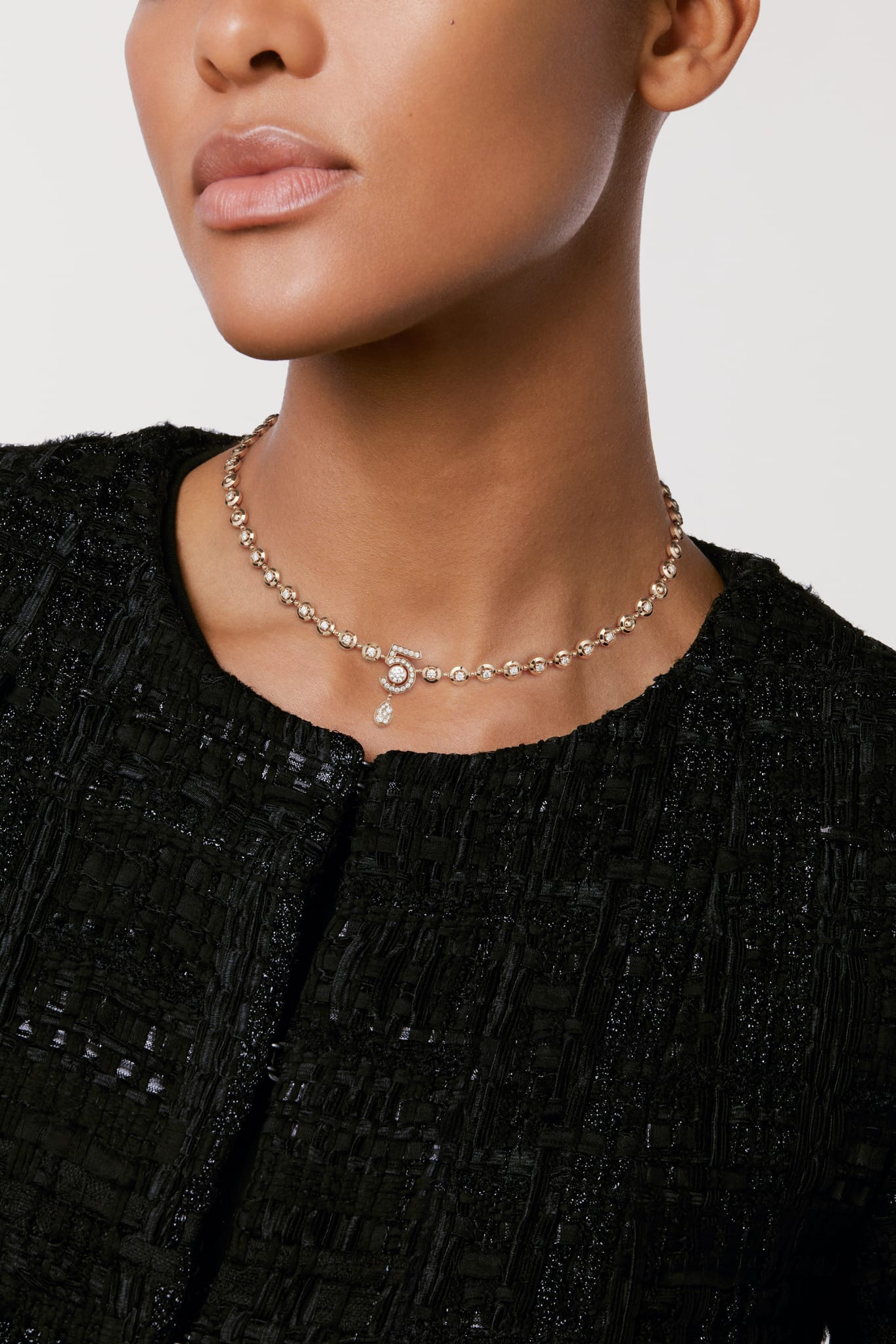 Eternal N°5 diamond line necklace - 4