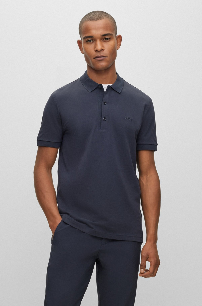 COTTON-PIQUÉ SLIM-FIT POLO SHIRT WITH LOGO DETAILS 2