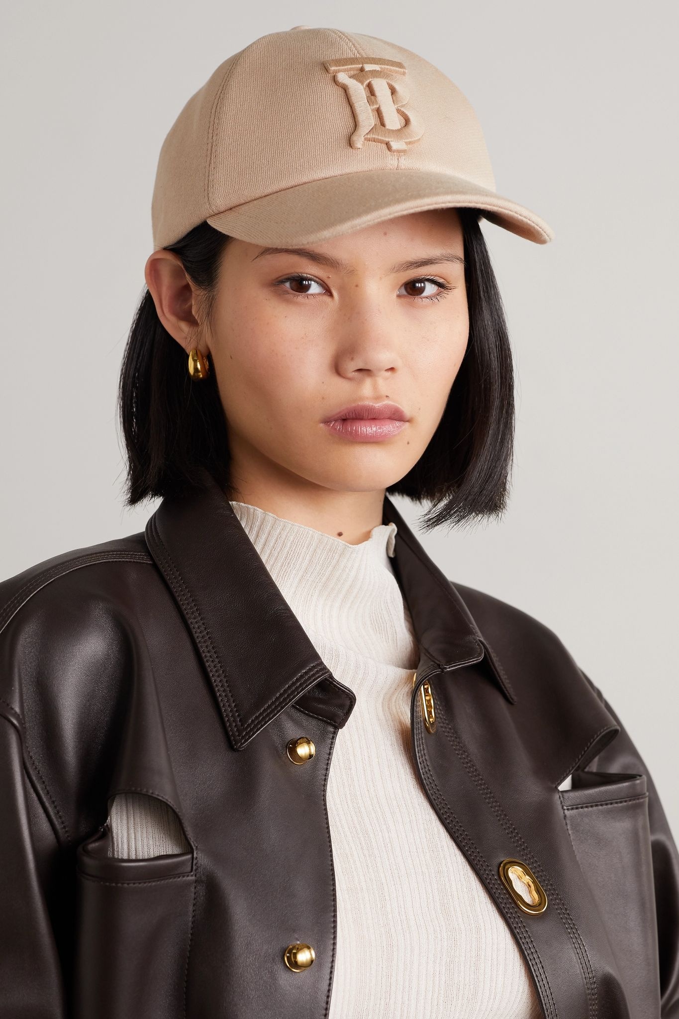 Appliquéd cotton-jersey baseball cap - 2