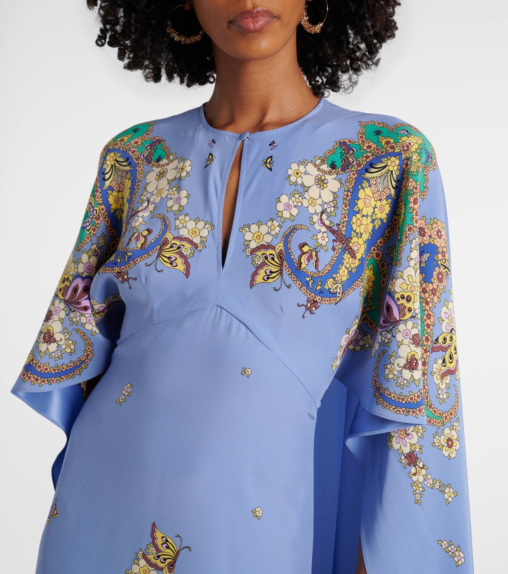 Floral paisley silk gown - 4