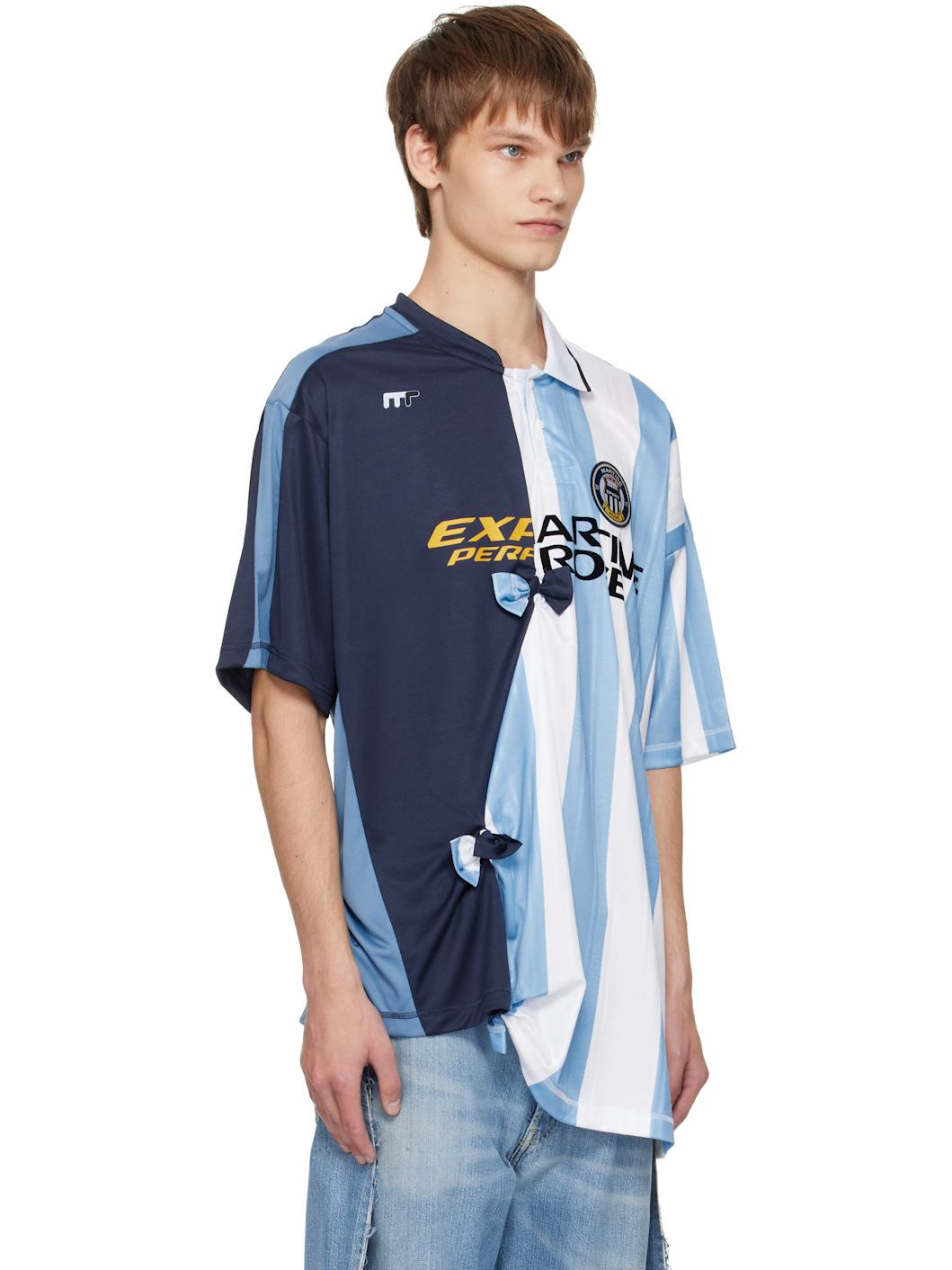 Blue & White Collage Footbed Top - 2