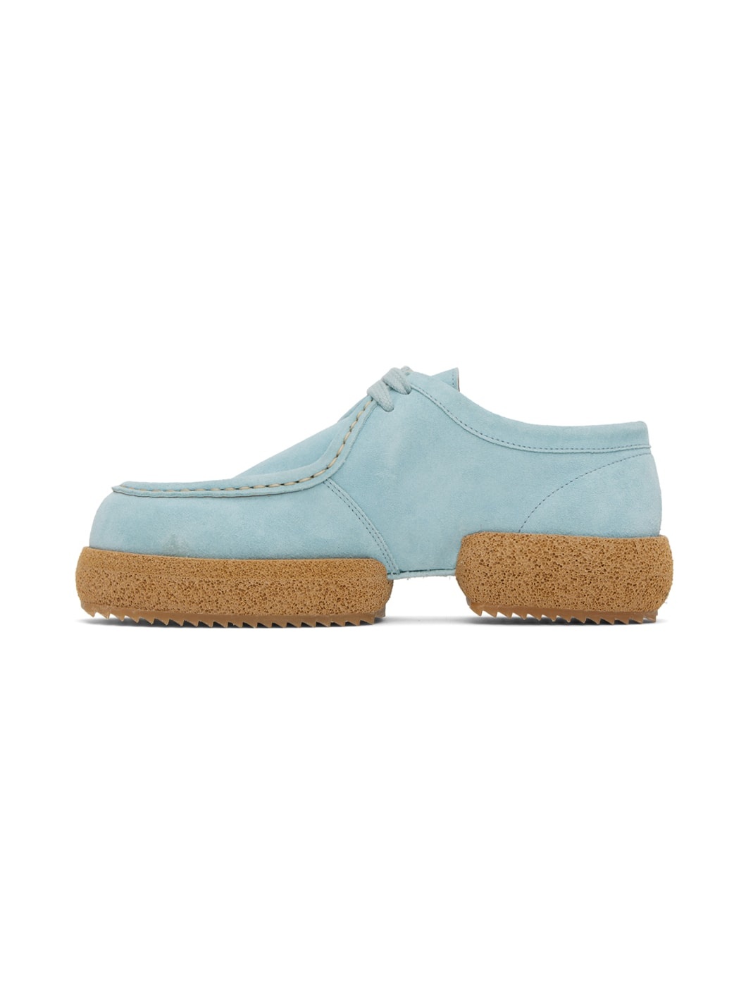 Blue Lace-Up Loafers - 3