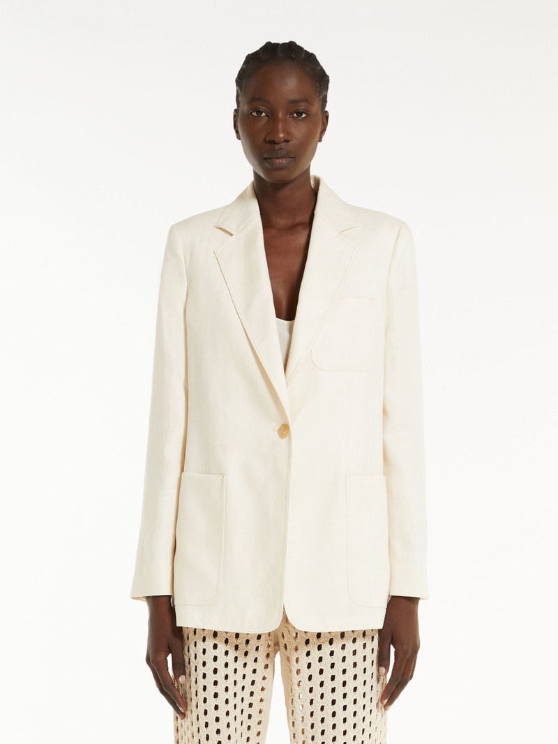 BOEMIA Single-breasted linen blazer 3