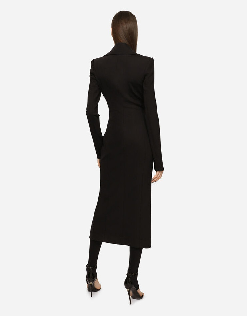 Jersey coat dress with laces and eyelets 2