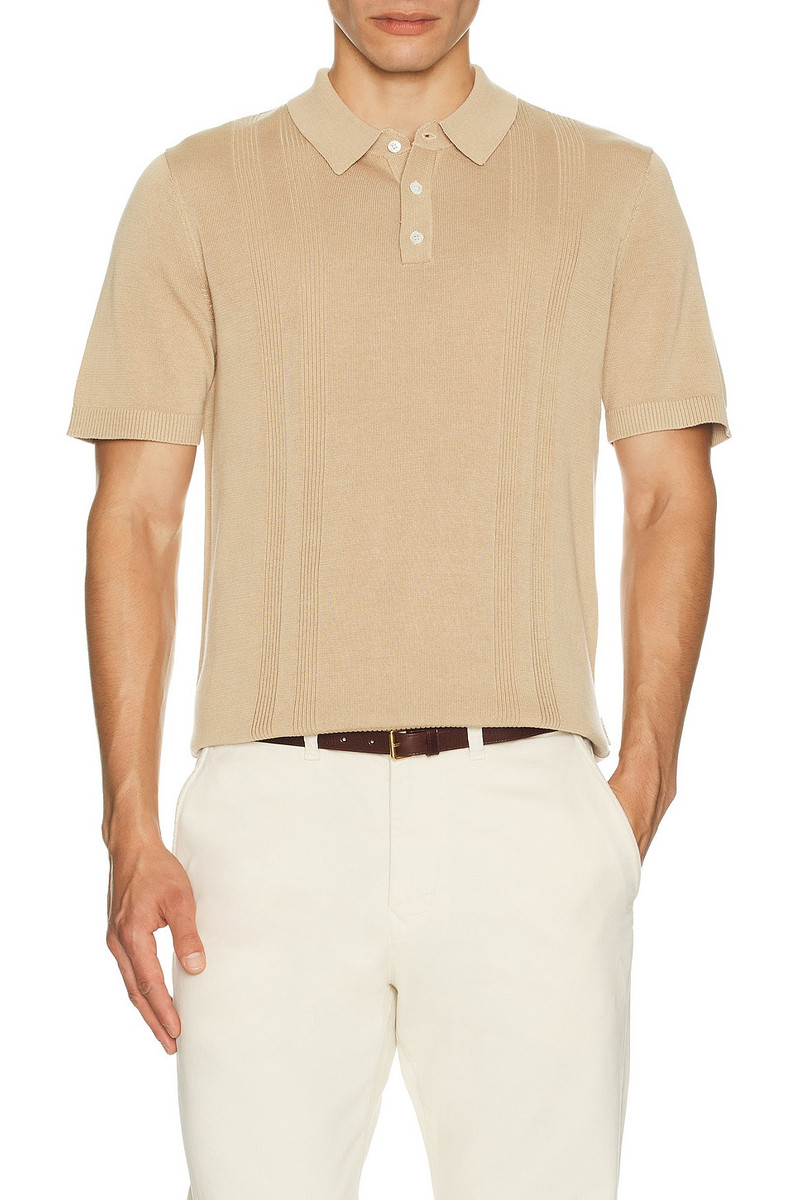 onia Silk Ribbed Knit Polo outlook