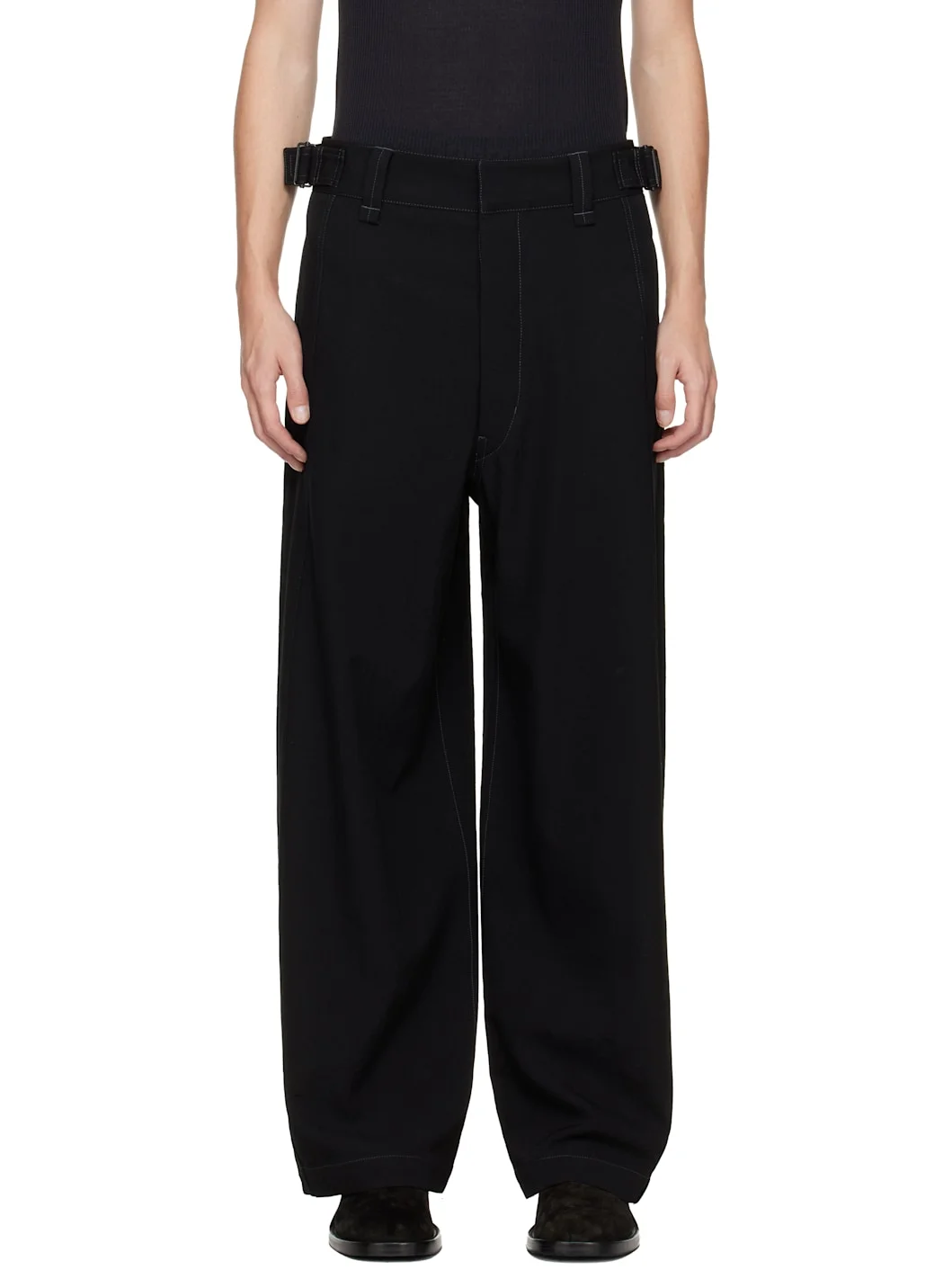 Black Maxi Utility Trousers - 1