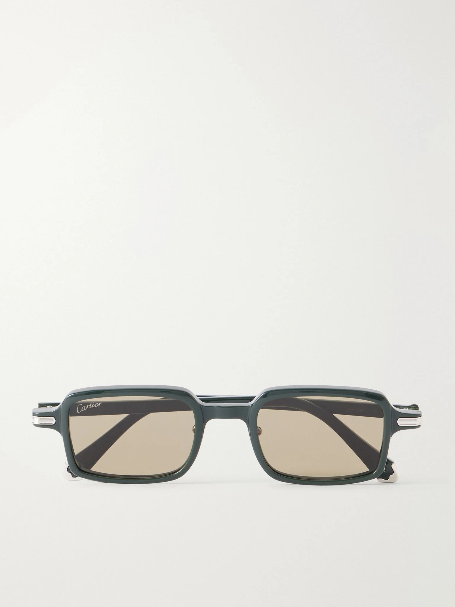 Première de Cartier Square-Frame Recycled-Acetate Sunglasses Green - 1