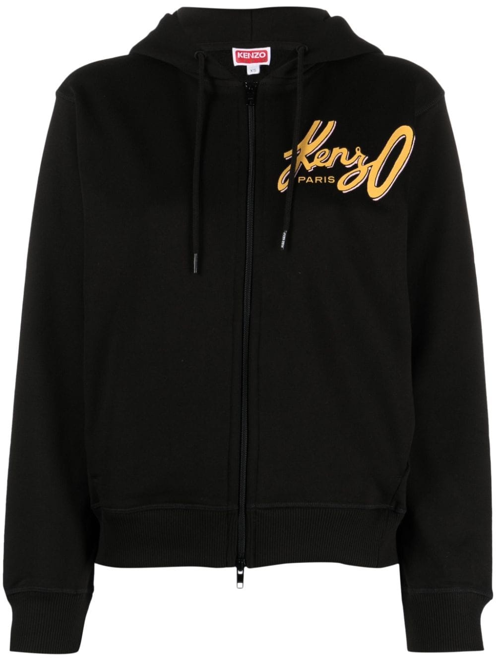 logo-print zip-up hoodie - 1