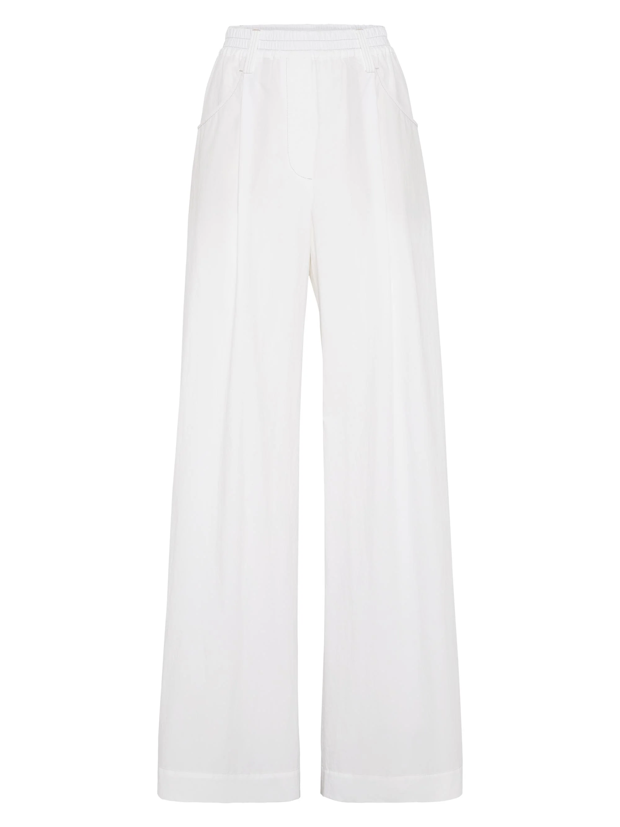 Women's Lightweight Wrinkled Loose Five Pocket Trousers - Safari - 1