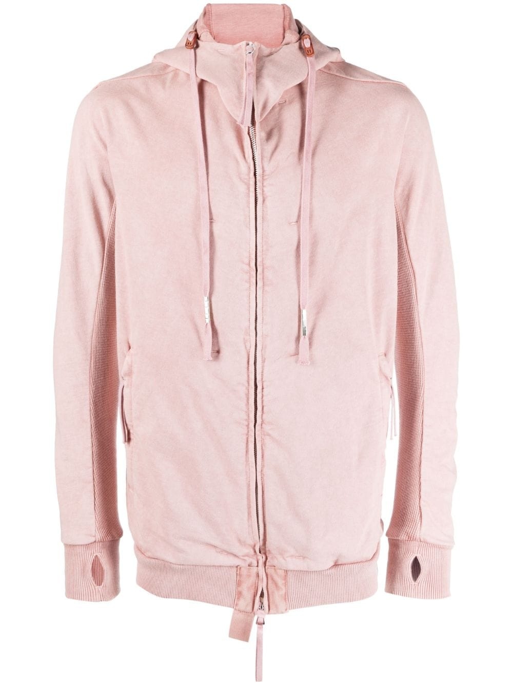 zip-up cotton hooded jacket - 1