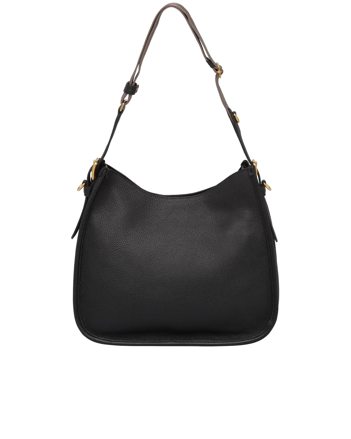 Medium leather hobo shoulder bag - 4