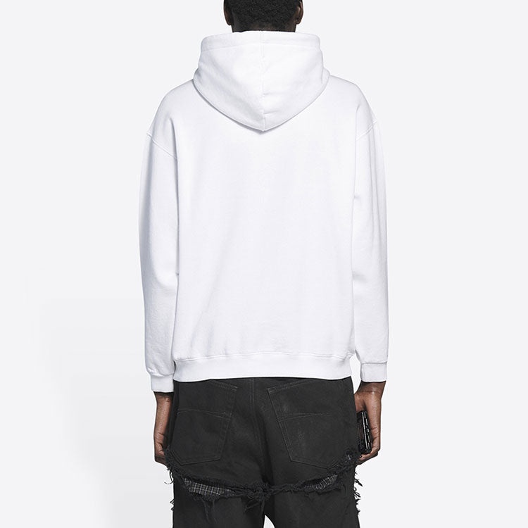 Balenciaga BB Pixel Medium Fit Hoodie 'White' 600583TKVI89040 - 4