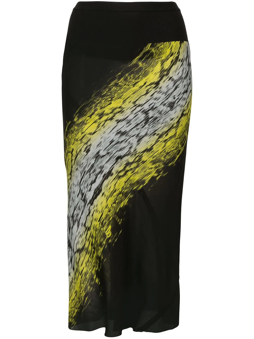 abstract-print midi skirt - 1