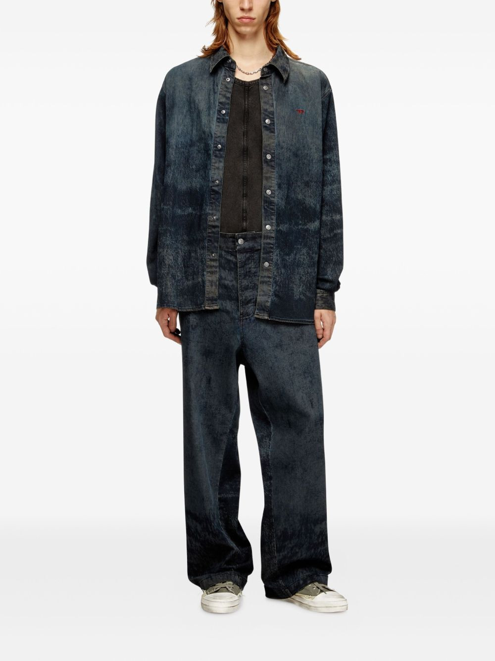 paint-splatter utility-pocket trousers - 2
