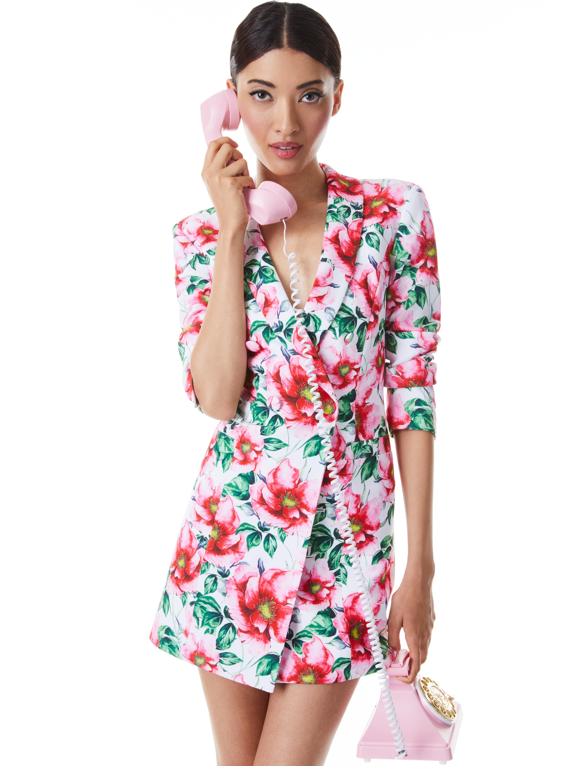 LATOYA STRONG SHOULDER BLAZER MINI DRESS - 4