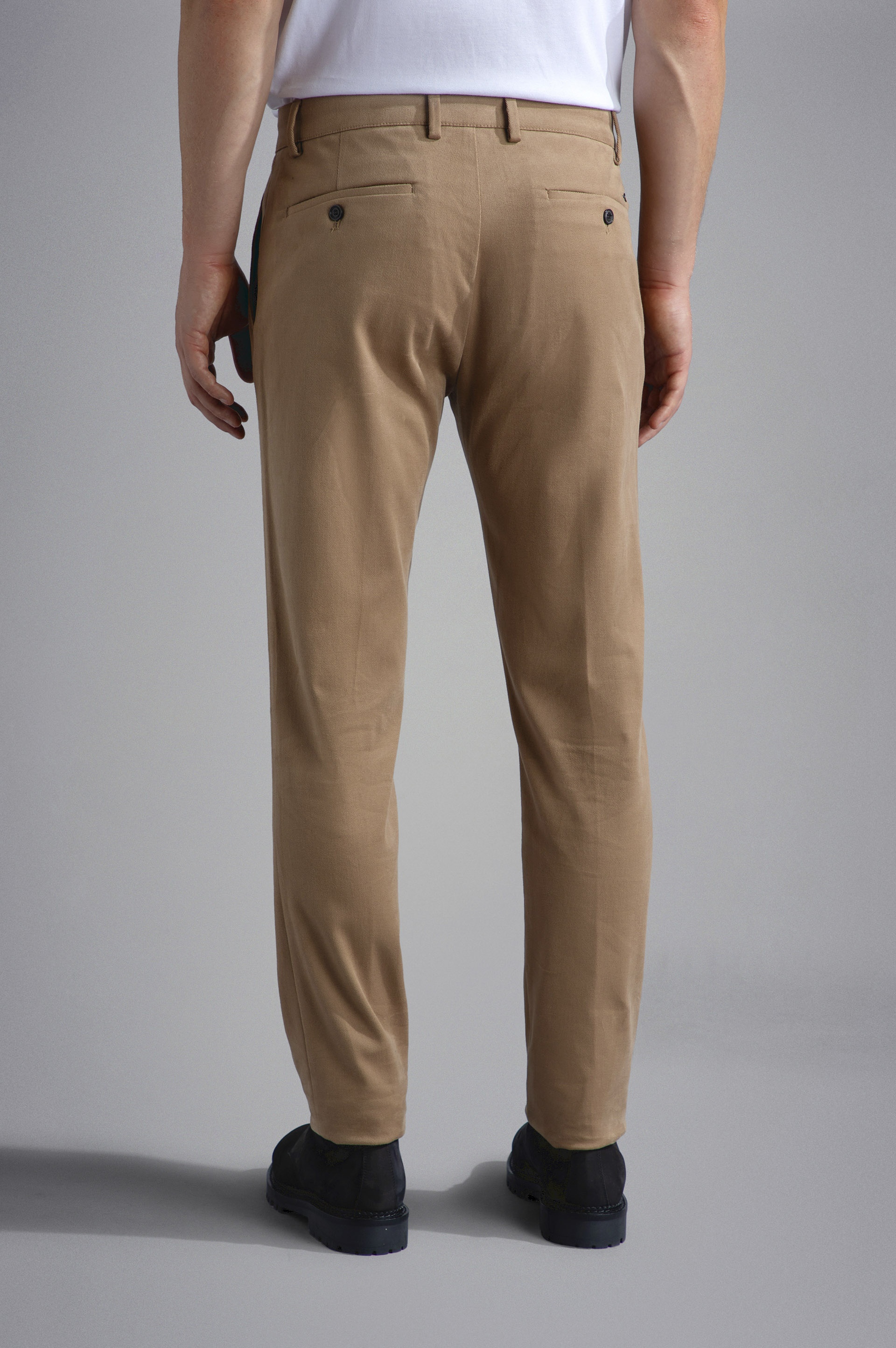 STRETCH COTTON SLIM WINTER CHINOS TROUSERS - 3