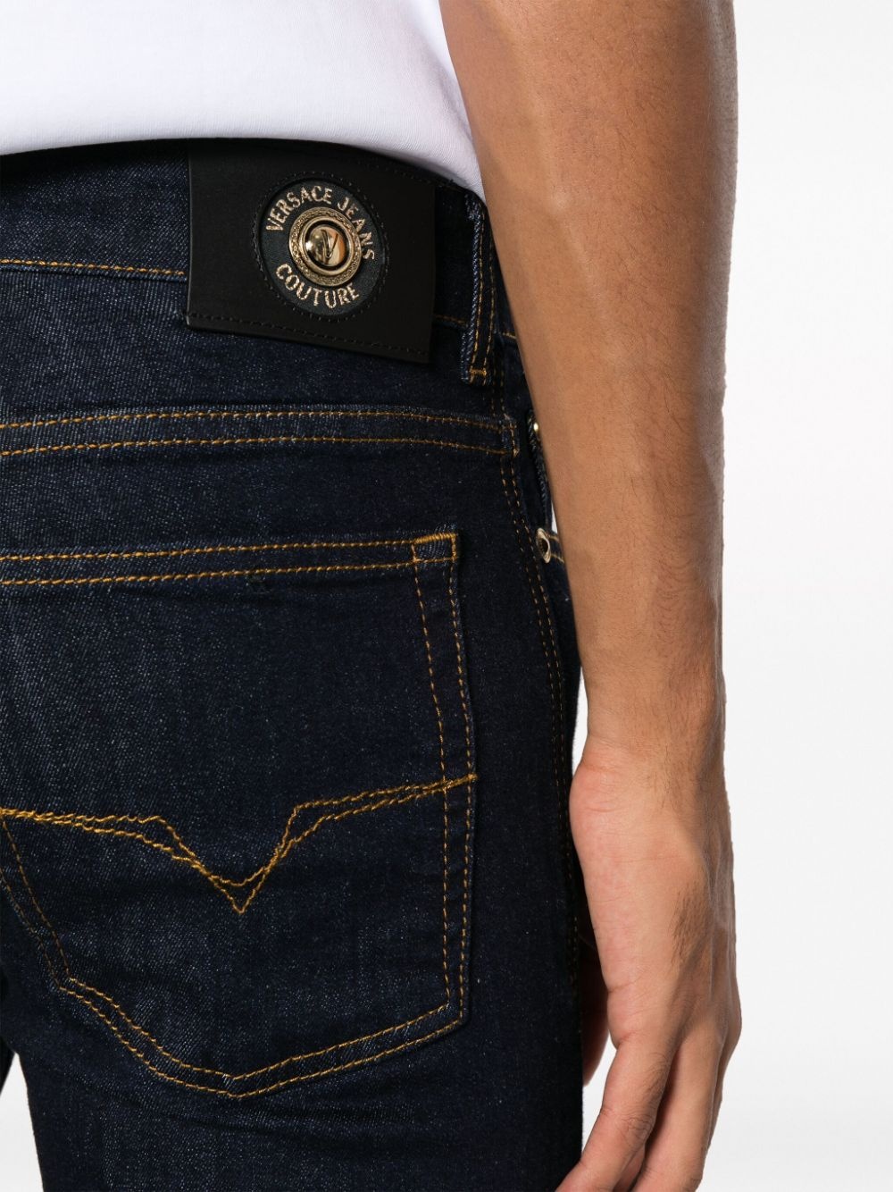 logo-patch skinny jeans - 5