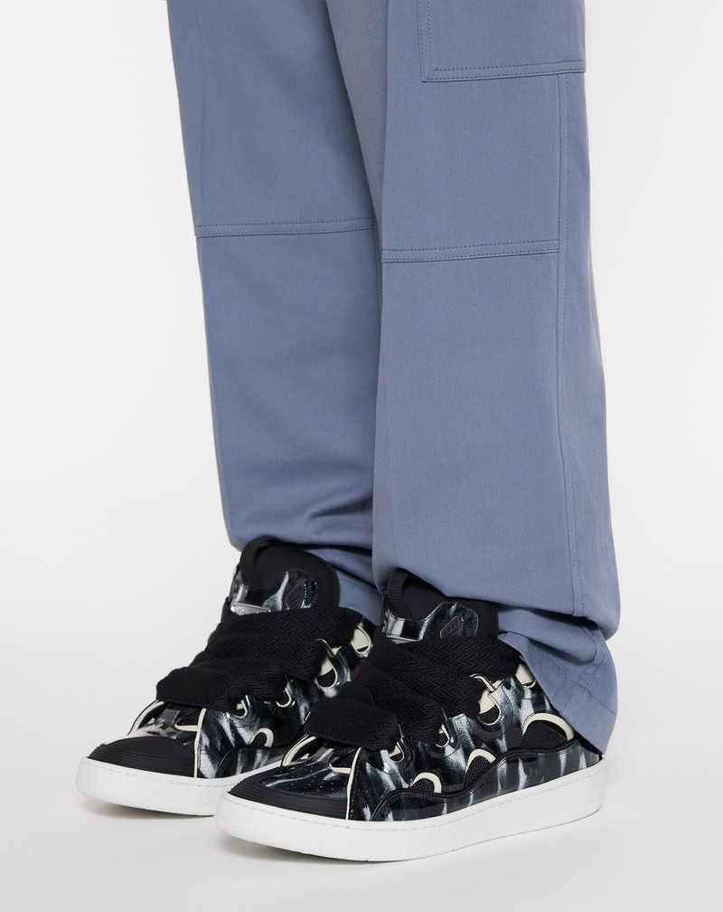CURB LEATHER SNEAKERS WITH SPARKLES 8