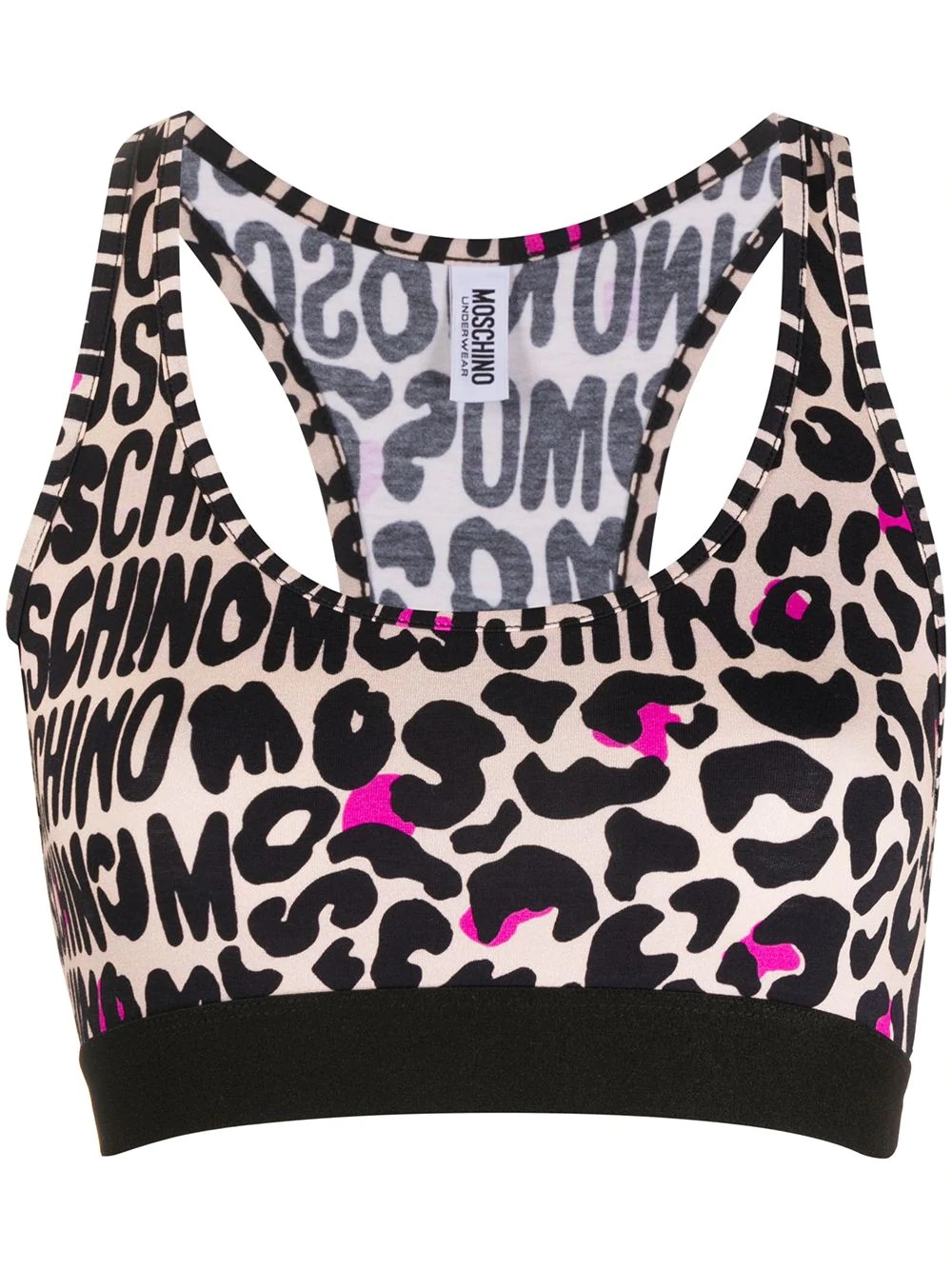 logo print crop top - 1