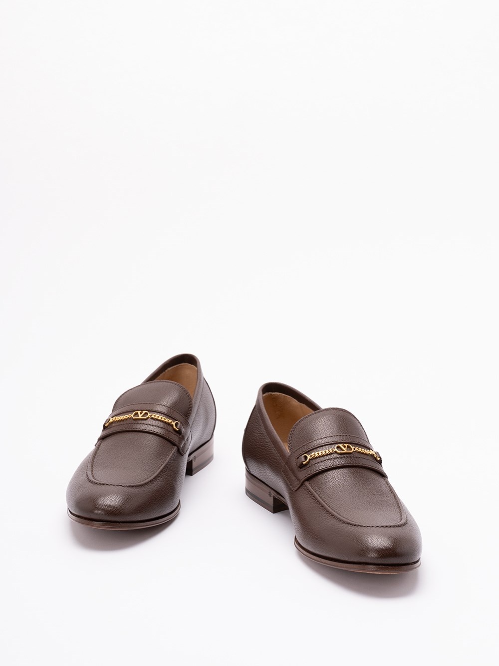 `VLogo Signature` Leather Loafers - 2